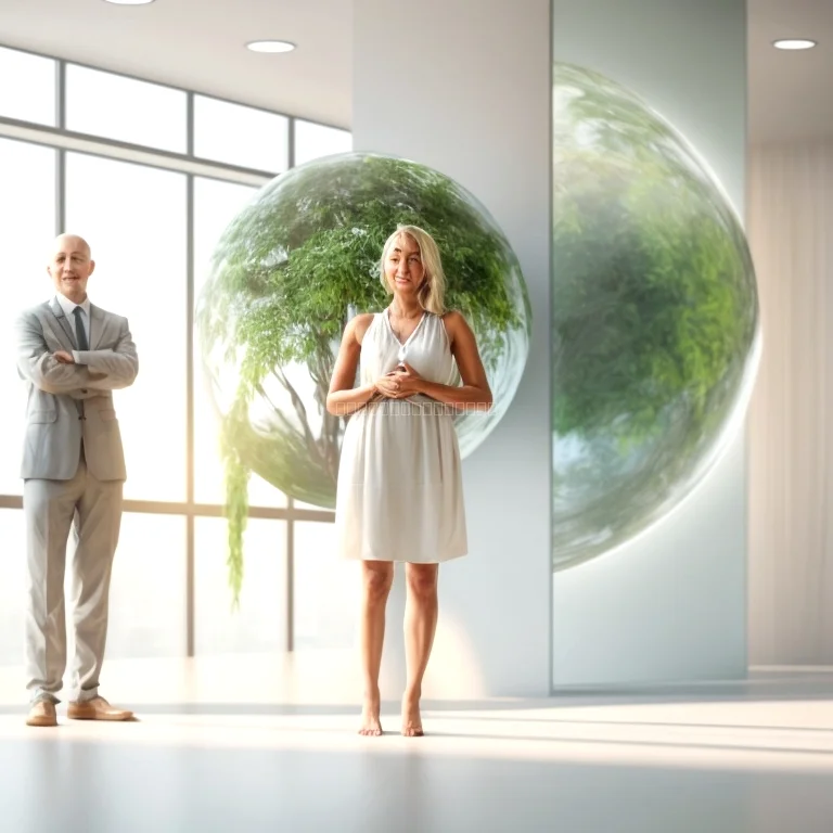 Business leader practicing mindfulness